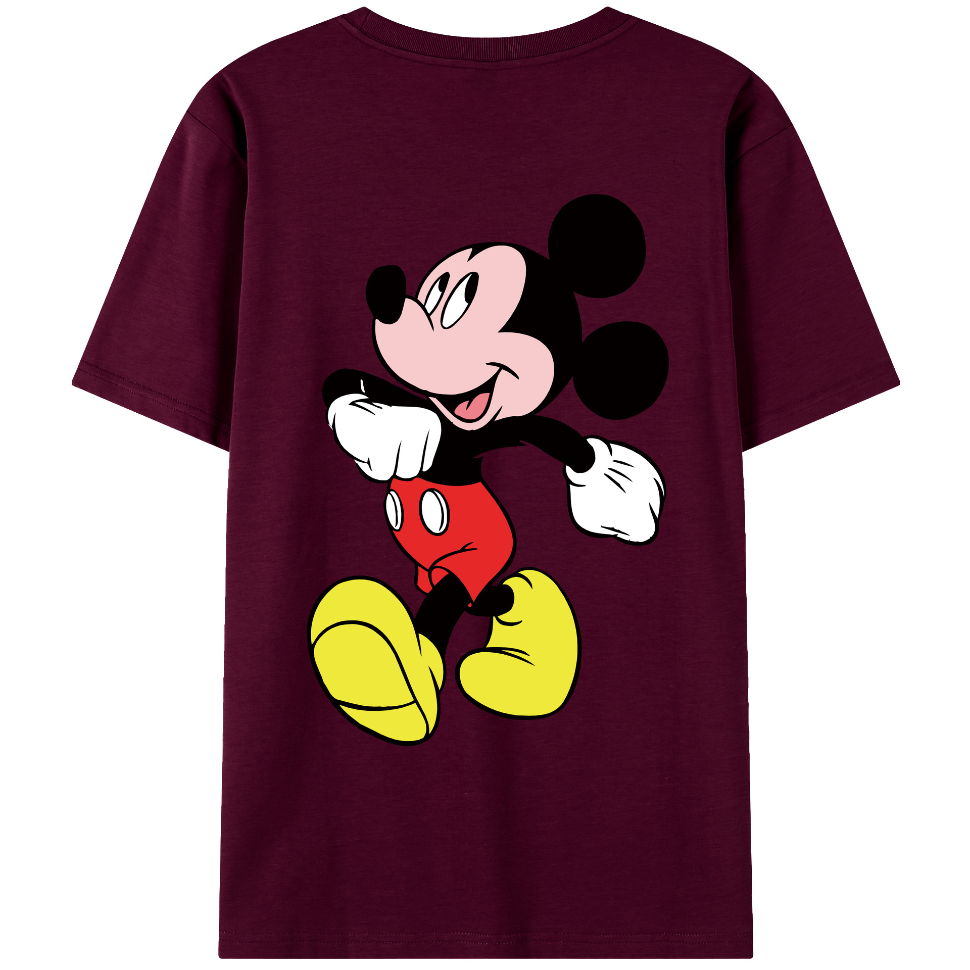 （画像用） ミッキーマウス Mickey Mouse レディース半袖Tシャツ(バックプリント)